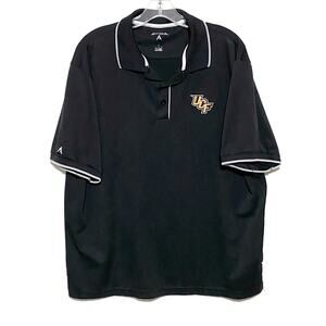 UCF Knights Antigua Black Polo Shirt Mens L Collegiate Golf Athleisure Sporty